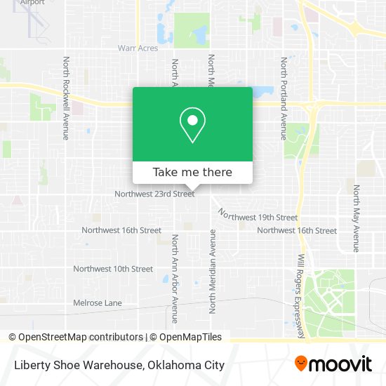 Mapa de Liberty Shoe Warehouse