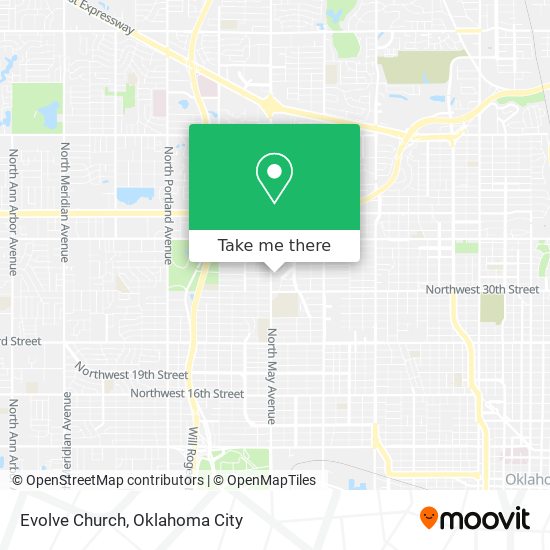 Evolve Church map