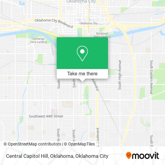 Central Capitol Hill, Oklahoma map
