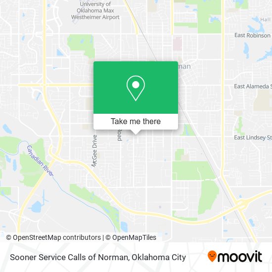 Sooner Service Calls of Norman map