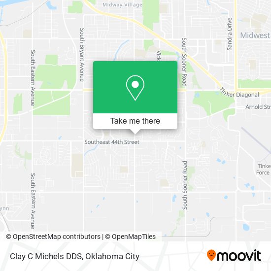 Clay C Michels DDS map