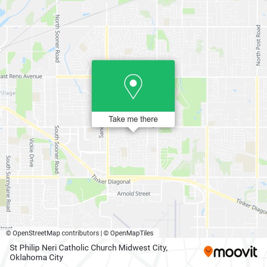 St Philip Neri Catholic Church Midwest City map