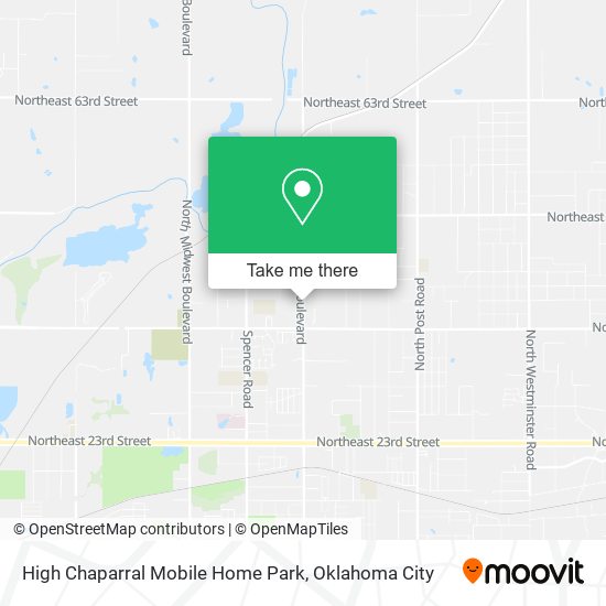High Chaparral Mobile Home Park map