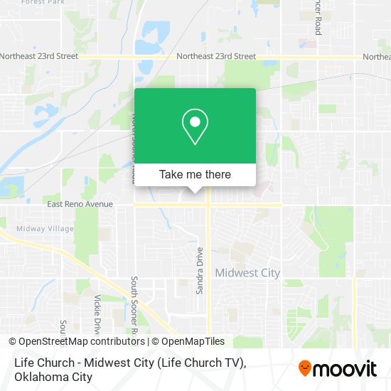 Life Church - Midwest City (Life Church TV) map