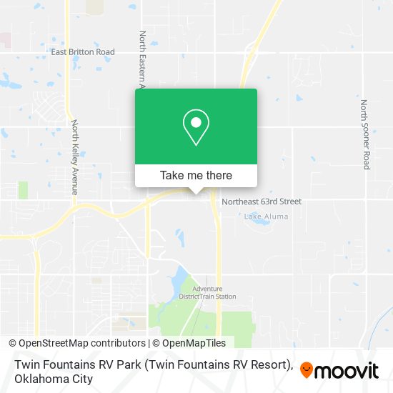 Twin Fountains RV Park map