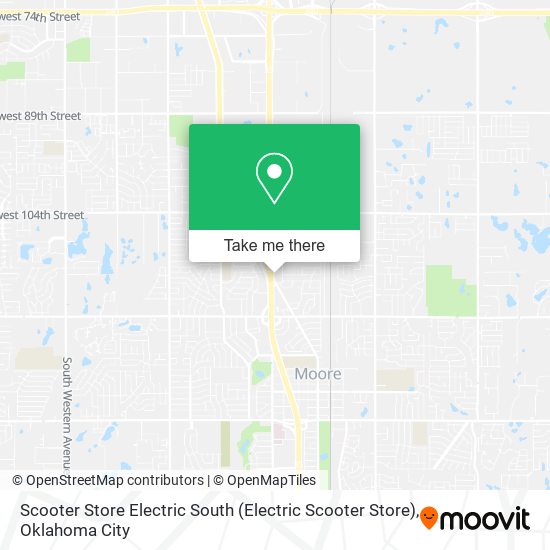 Mapa de Scooter Store Electric South