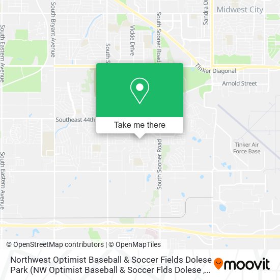 Northwest Optimist Baseball & Soccer Fields Dolese Park map
