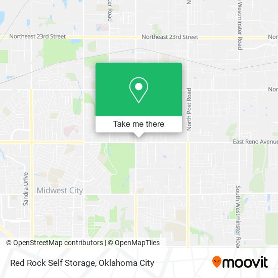 Red Rock Self Storage map