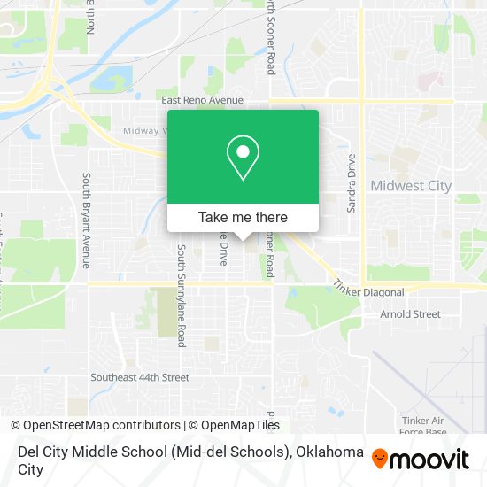 Mapa de Del City Middle School (Mid-del Schools)