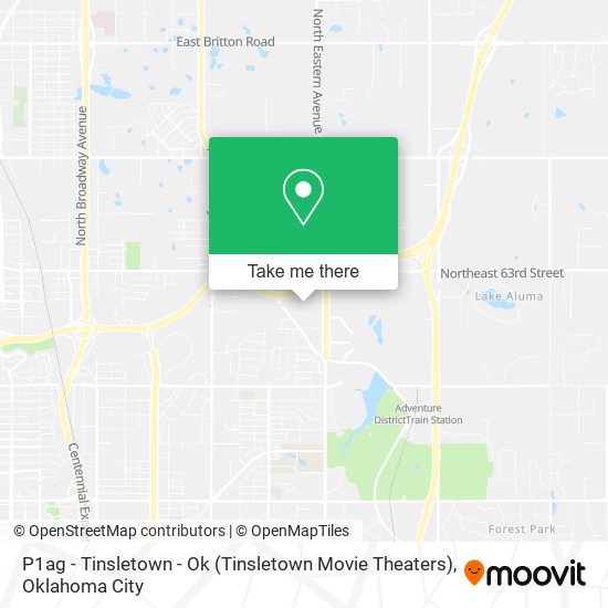 P1ag - Tinsletown - Ok (Tinsletown Movie Theaters) map