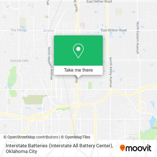 Mapa de Interstate Batteries (Interstate All Battery Center)
