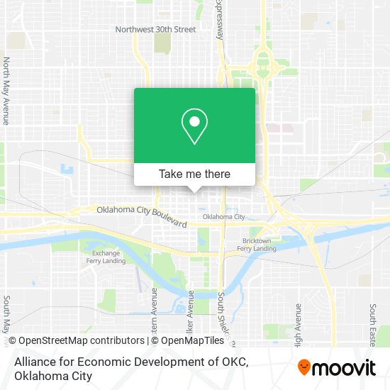 Alliance for Economic Development of OKC map