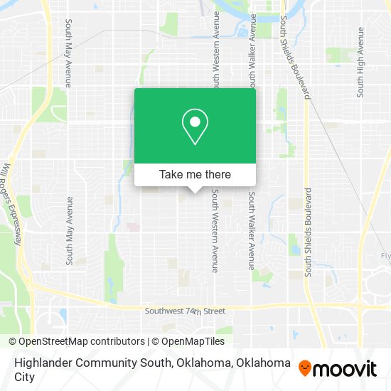 Highlander Community South, Oklahoma map