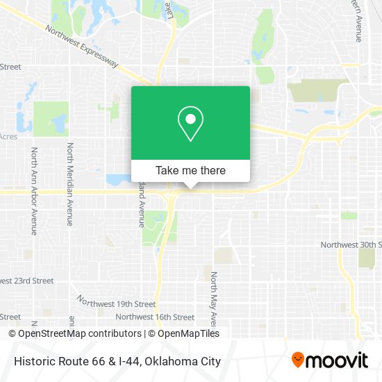 Historic Route 66 & I-44 map