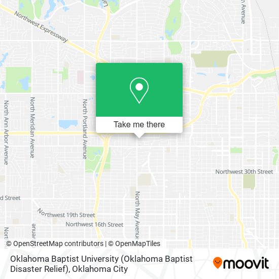 Mapa de Oklahoma Baptist University (Oklahoma Baptist Disaster Relief)