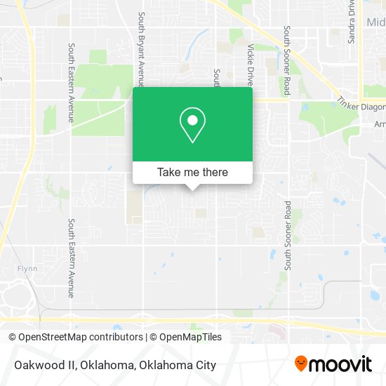 Oakwood II, Oklahoma map