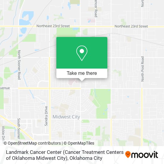Landmark Cancer Center (Cancer Treatment Centers of Oklahoma Midwest City) map