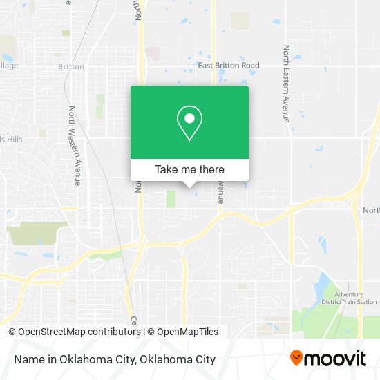 Name in Oklahoma City map