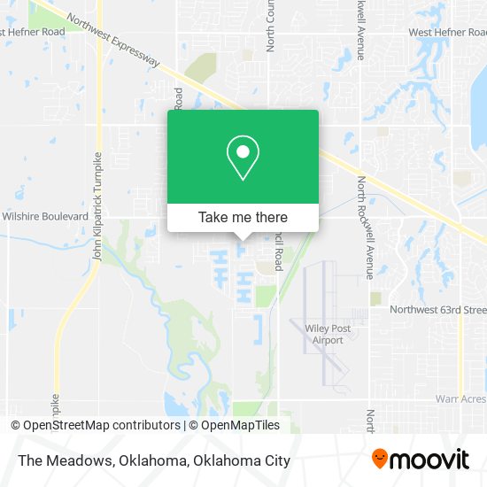 The Meadows, Oklahoma map
