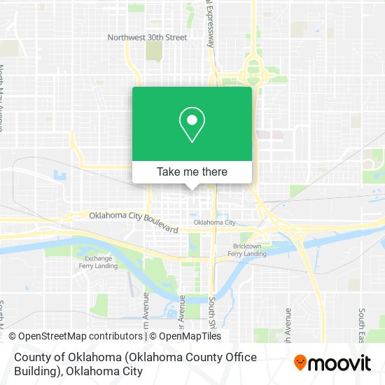 County of Oklahoma (Oklahoma County Office Building) map
