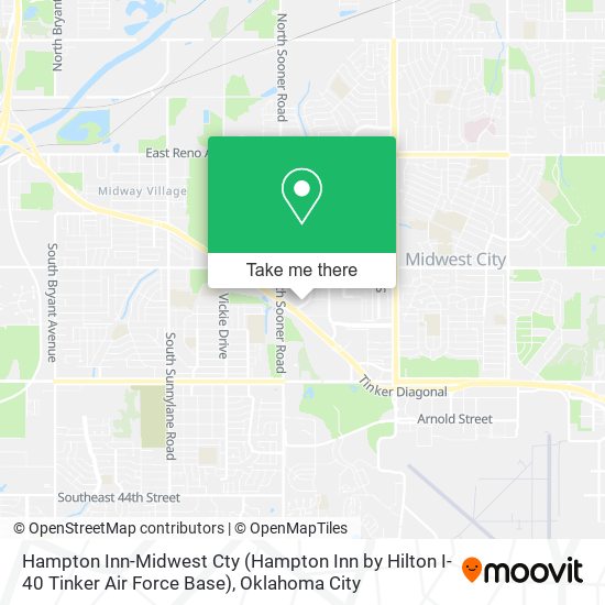 Hampton Inn-Midwest Cty (Hampton Inn by Hilton I-40 Tinker Air Force Base) map