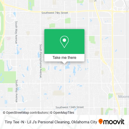 Tiny Tee -N - Lil J's Personal Cleaning map
