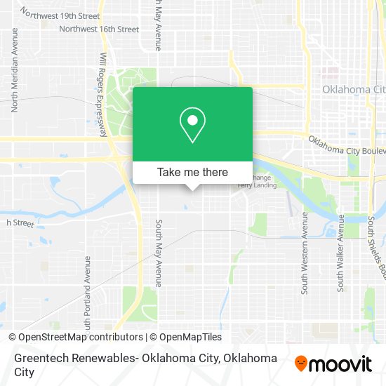 Mapa de Greentech Renewables- Oklahoma City