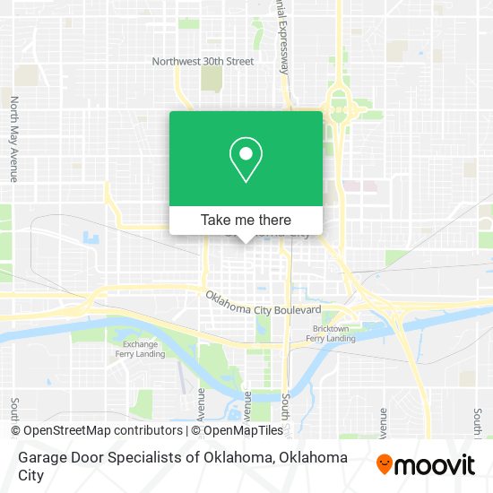 Garage Door Specialists of Oklahoma map