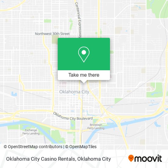 Mapa de Oklahoma City Casino Rentals