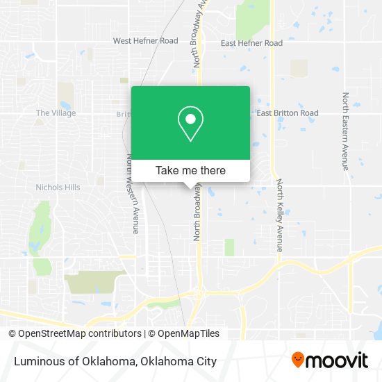 Luminous of Oklahoma map