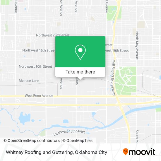 Whitney Roofing and Guttering map