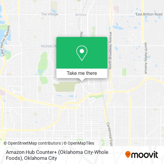 Amazon Hub Counter+ (Oklahoma City-Whole Foods) map