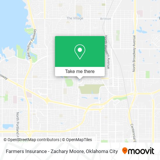 Farmers Insurance - Zachary Moore map