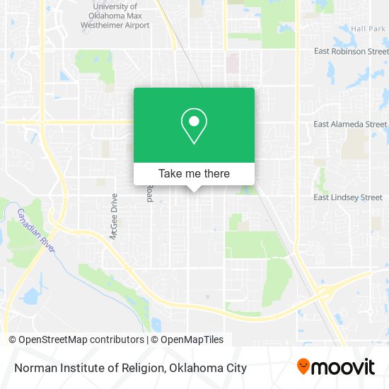 Norman Institute of Religion map