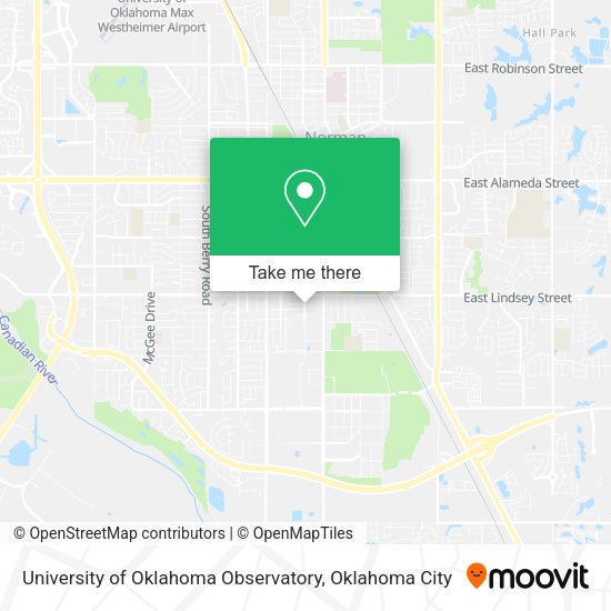 Mapa de University of Oklahoma Observatory
