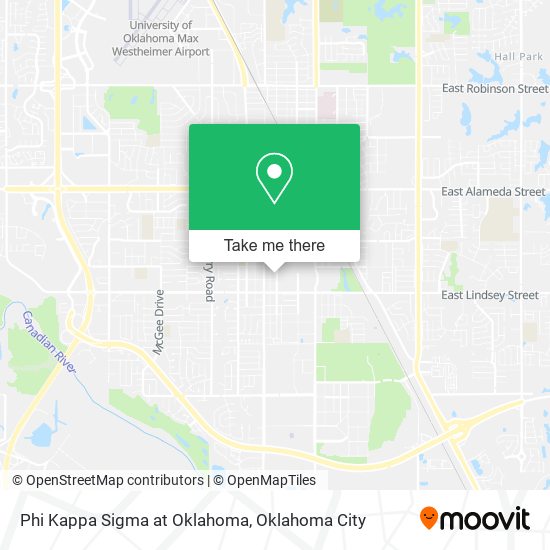 Mapa de Phi Kappa Sigma at Oklahoma