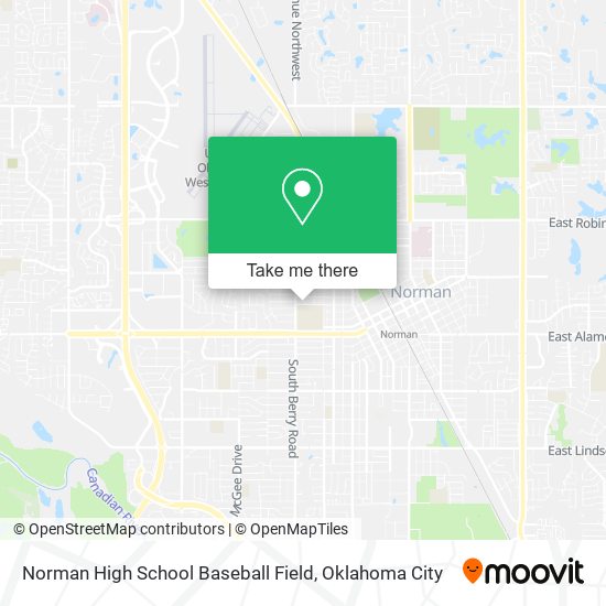 Norman High School Baseball Field map