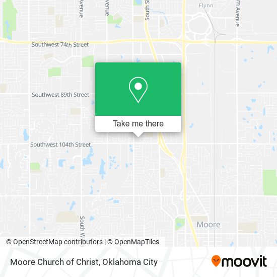 Moore Church of Christ map