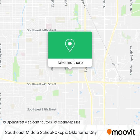 Southeast Middle School-Okcps map