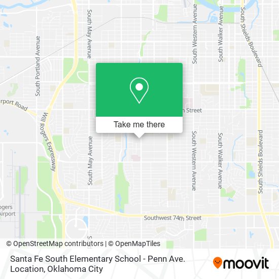 Santa Fe South Elementary School - Penn Ave. Location map