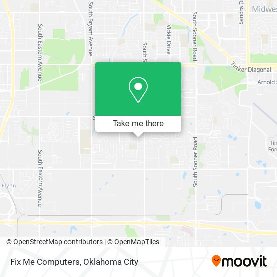 Fix Me Computers map