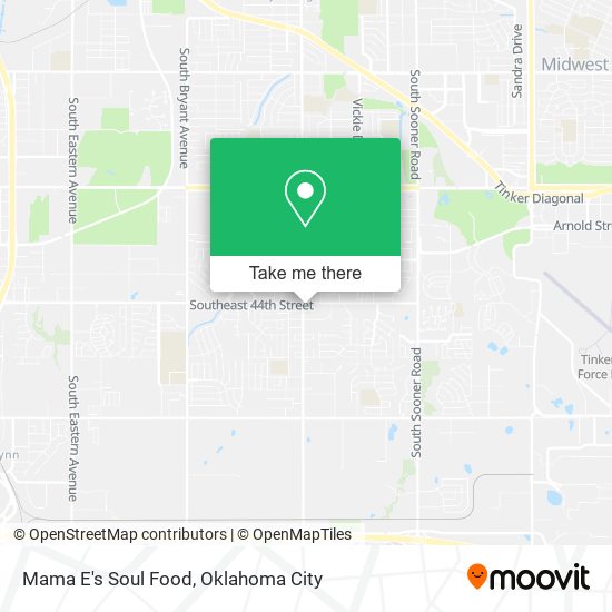 Mama E's Soul Food map
