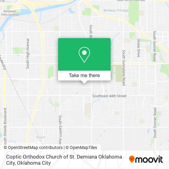 Coptic Orthodox Church of St. Demiana Oklahoma City map