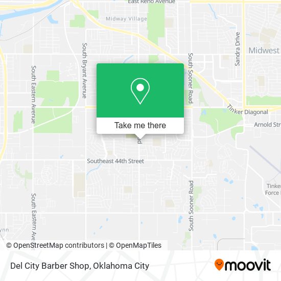 Del City Barber Shop map