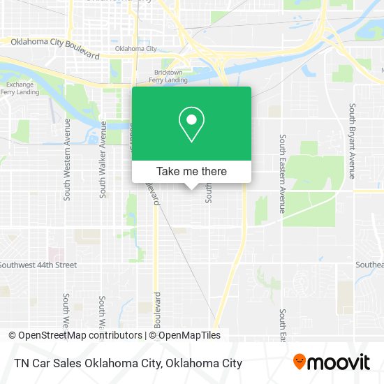 TN Car Sales Oklahoma City map