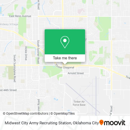 Mapa de Midwest City Army Recruiting Station