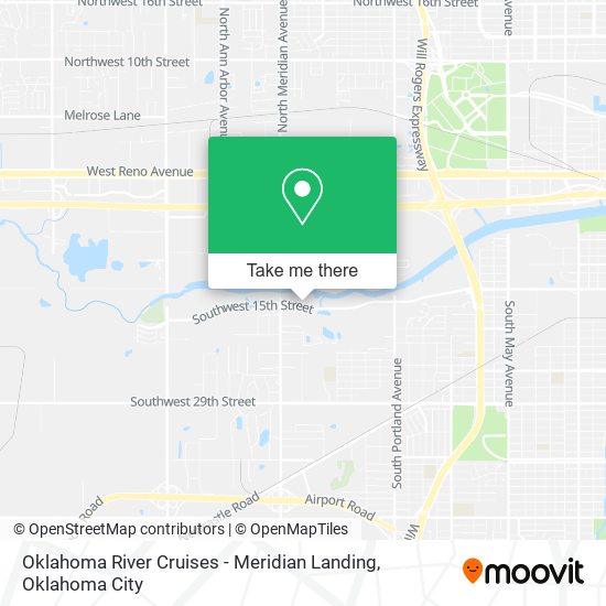 Oklahoma River Cruises - Meridian Landing map