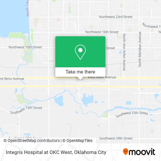 Integris Hospital at OKC West map