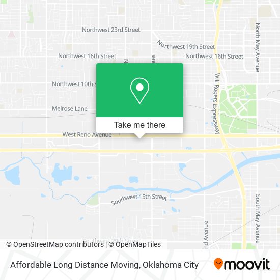 Affordable Long Distance Moving map