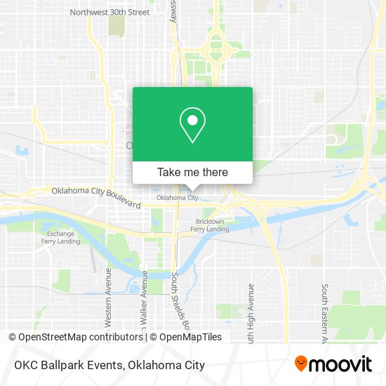 OKC Ballpark Events map